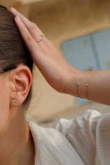 Diamond Initial Studs Fides