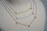 Dreifach Initialen Diamant Kette Amicitia