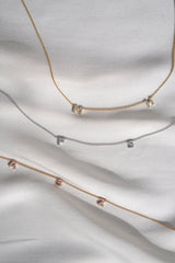 Dreifach Initialen Diamant Kette Amicitia