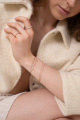Double Diamond Initial Bracelet Affectio