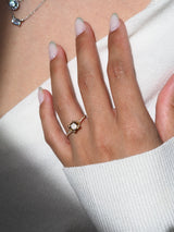 Color Stone Solitaire Ring Phorca