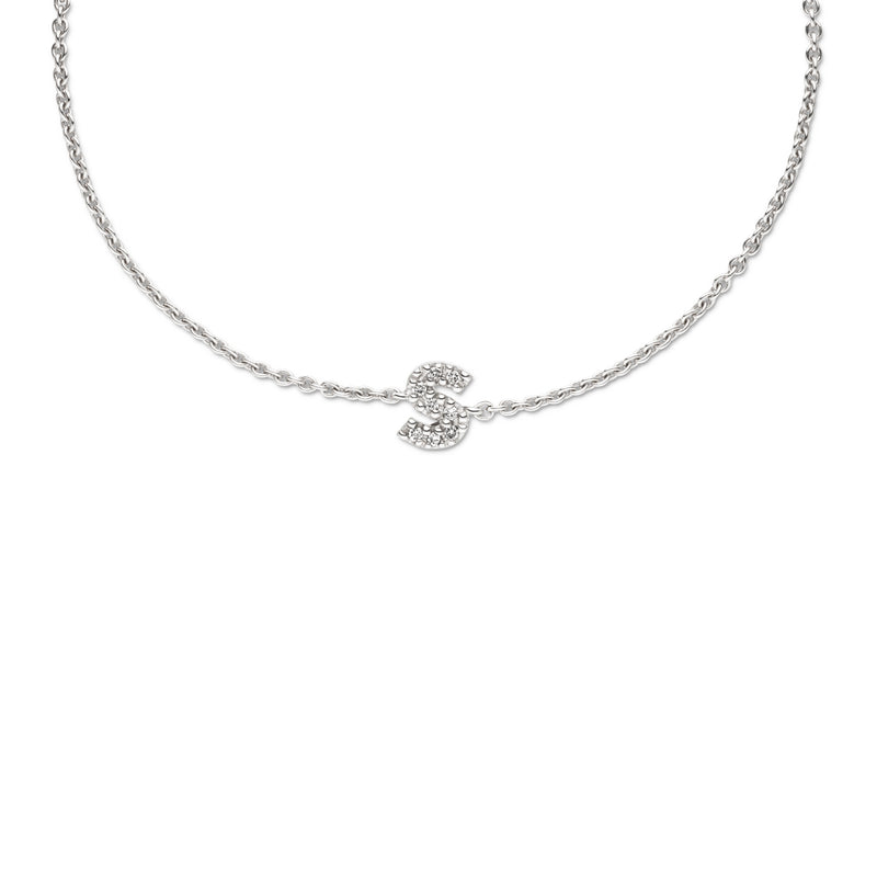 Diamond Initial Bracelet Gratia - aloé