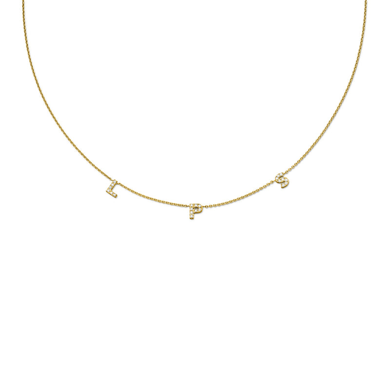 Tiny Initial Disc Necklace - 18K Gold Vermeil